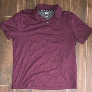 DKNY Men's Dark Red Polo Shirt